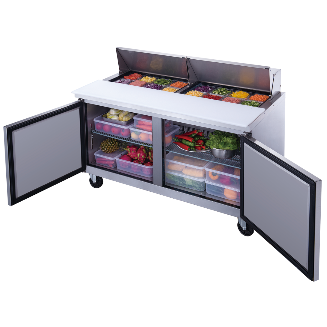 Table de préparation à salade réfrigérée 16 bacs - 60" 