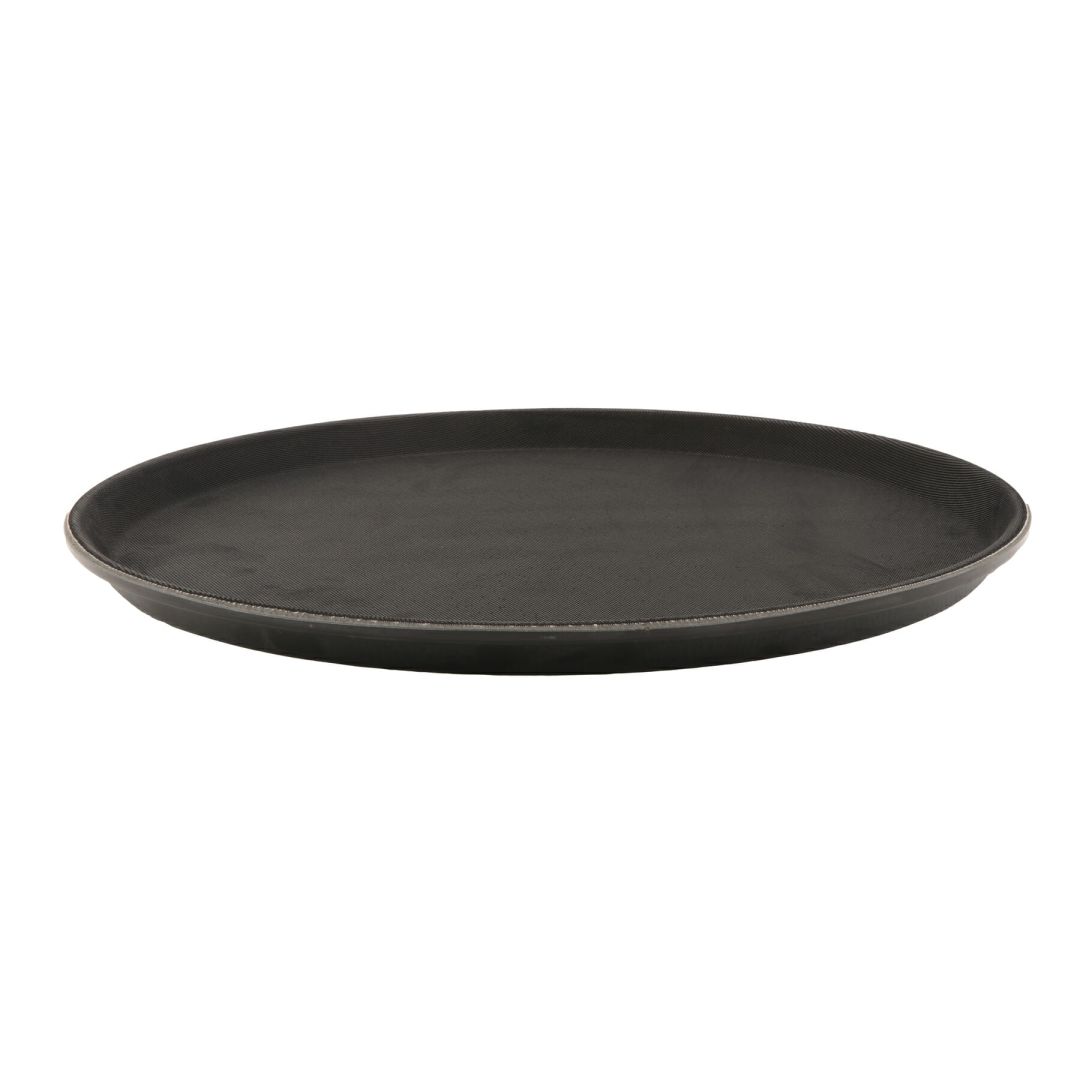 14" Round Serving Tray - Black