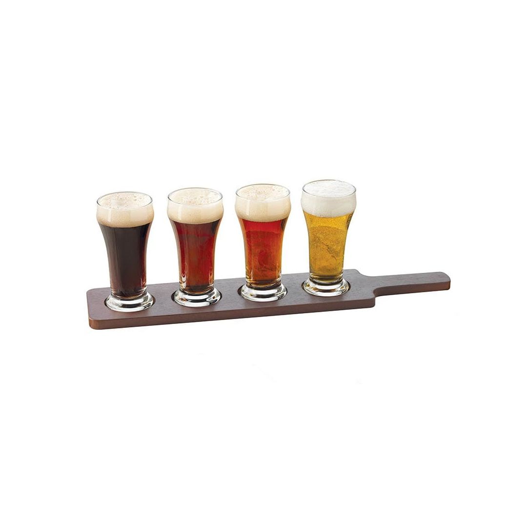 Planche de service en bois pour verres de dégustation