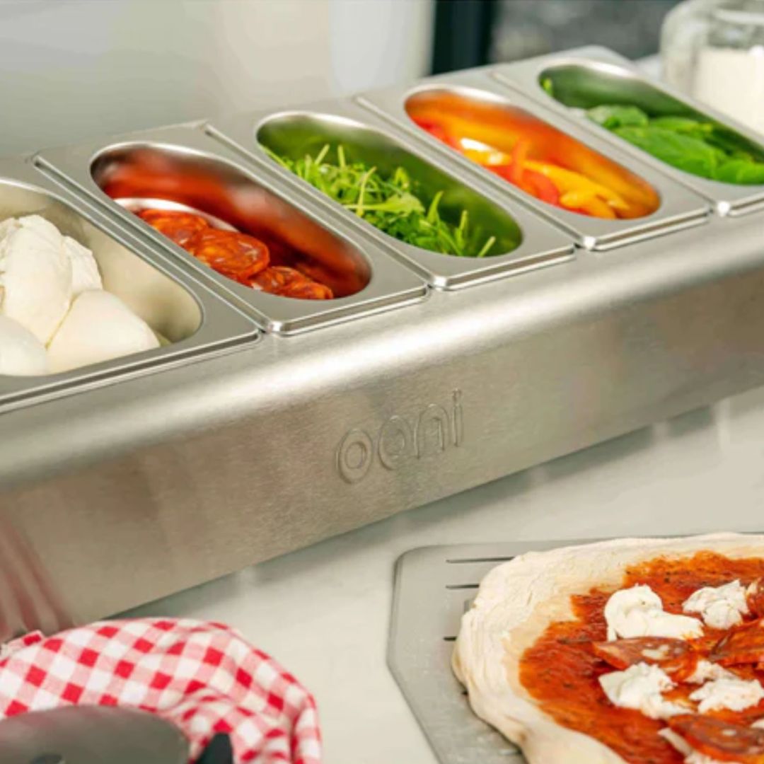 Pizza toping station