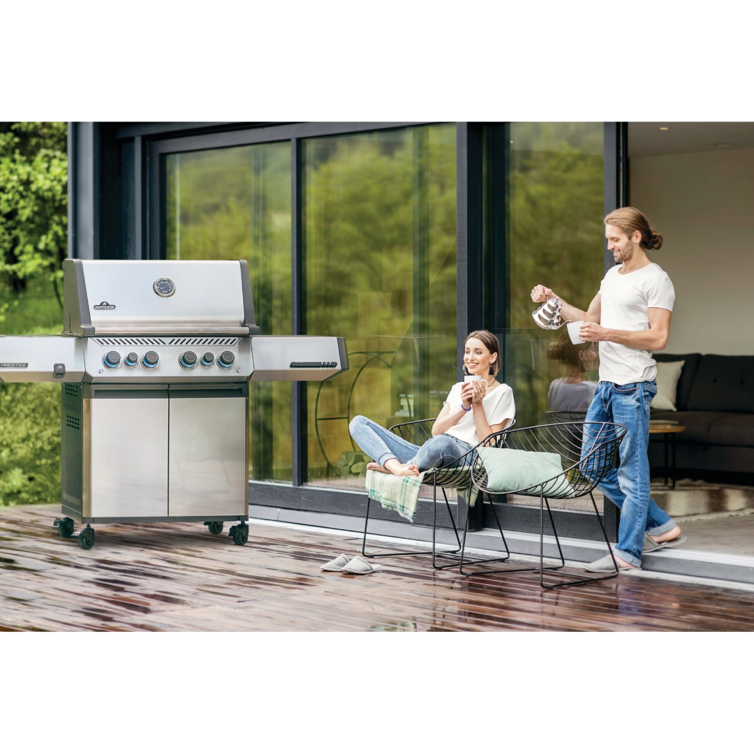 Prestige 500 RSIB Propane Gas BBQ with Infrared Side and Rear Burner – Stainless Steel