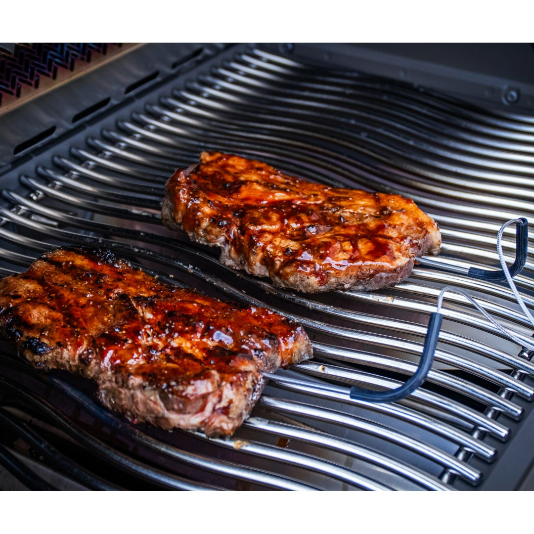 BBQ au gaz propane Prestige 500 connecté RSIB avec brûleurs latéral et arrière infrarouges - Inox