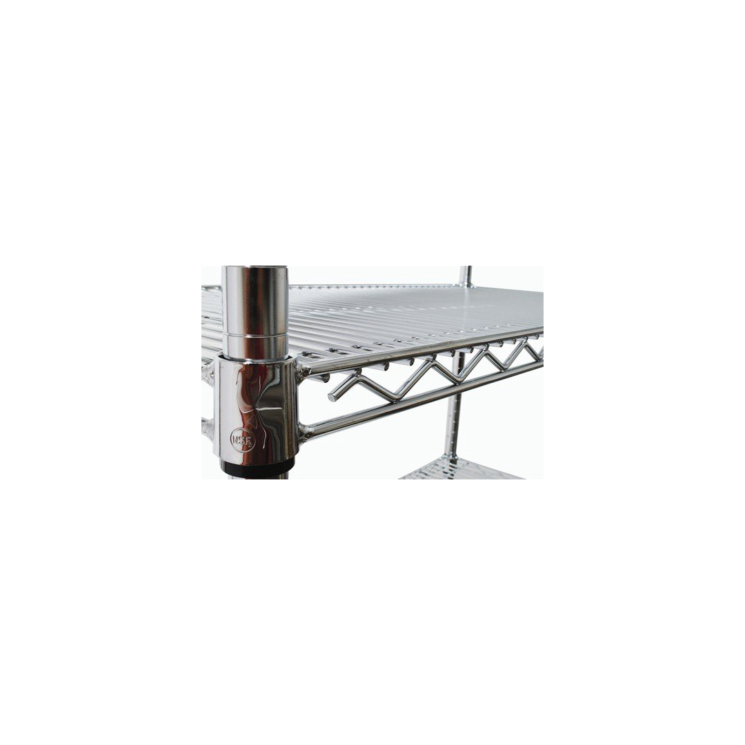 Poteau fini chromé 34"