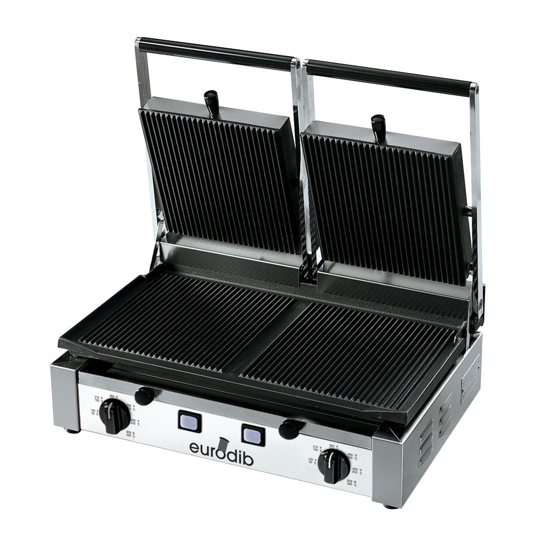 Grille-panini à nervures double série PD - 3000 W