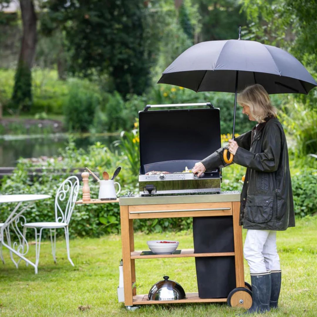 Bergerac Propane Gas Two-Burner Plancha - Stainless Steel
