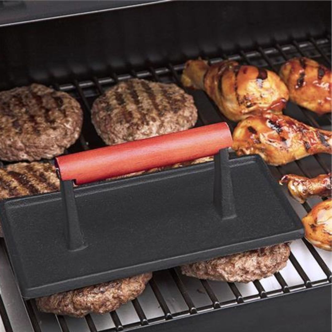 Presse à griller rectangulaire en fonte 