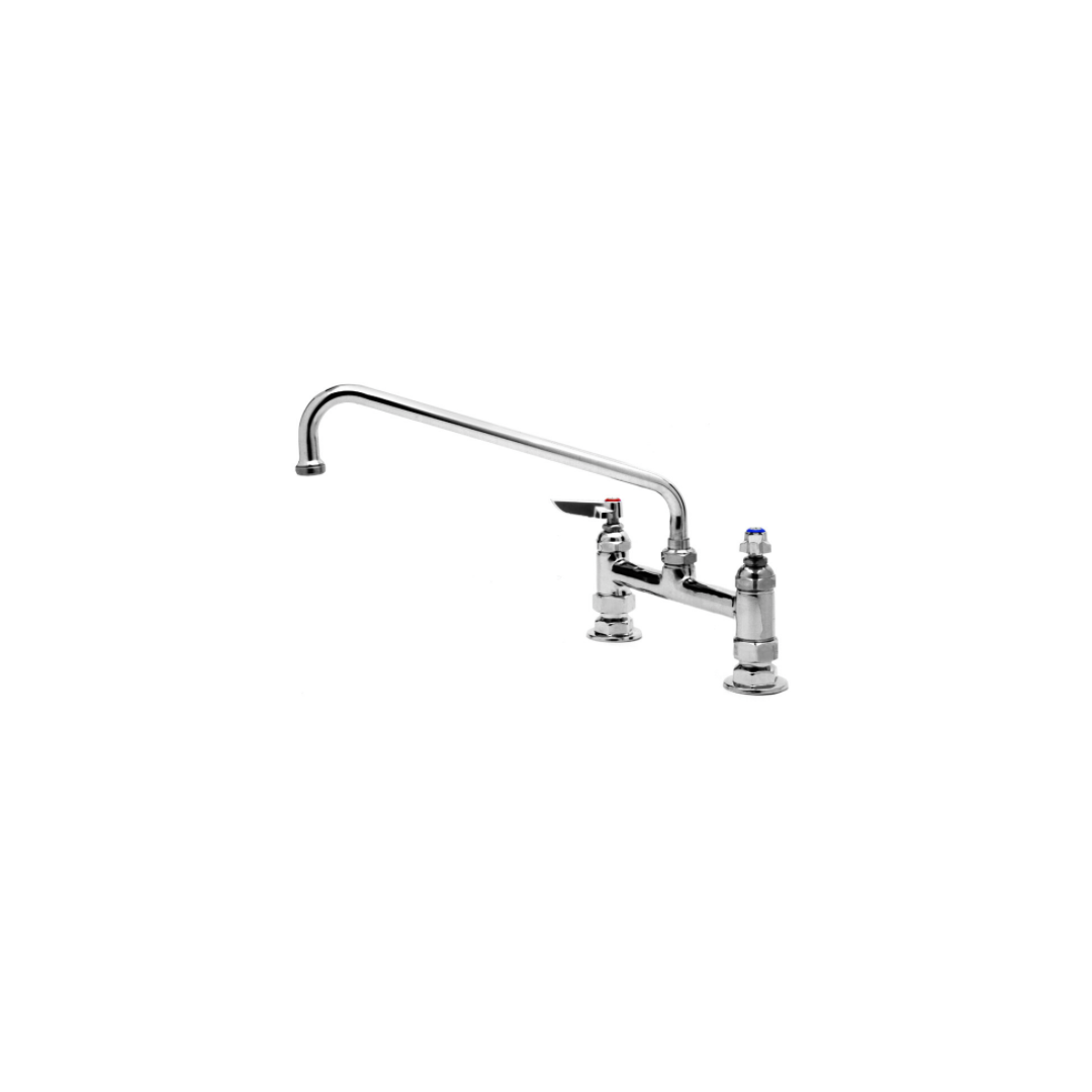 Robinet double de comptoir T&S Brass 12"