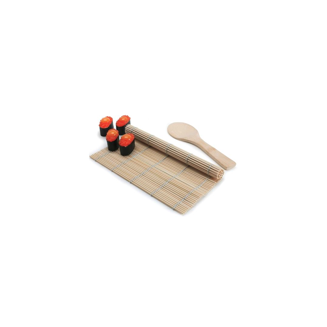 Bamboo Sushi Mat and Rice Paddle Set