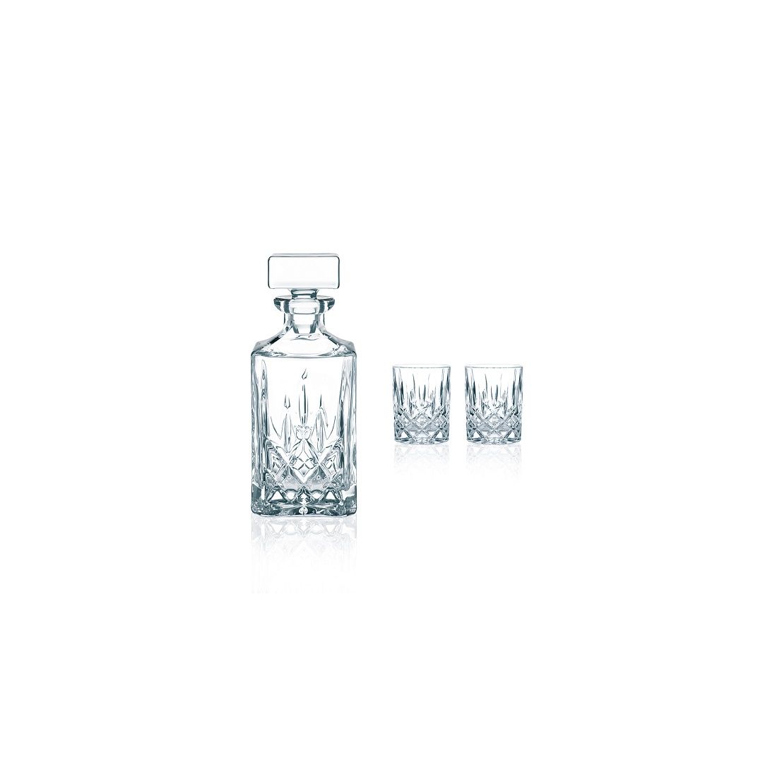 Whiskey Decanter and Two Glass Set - Noblesse