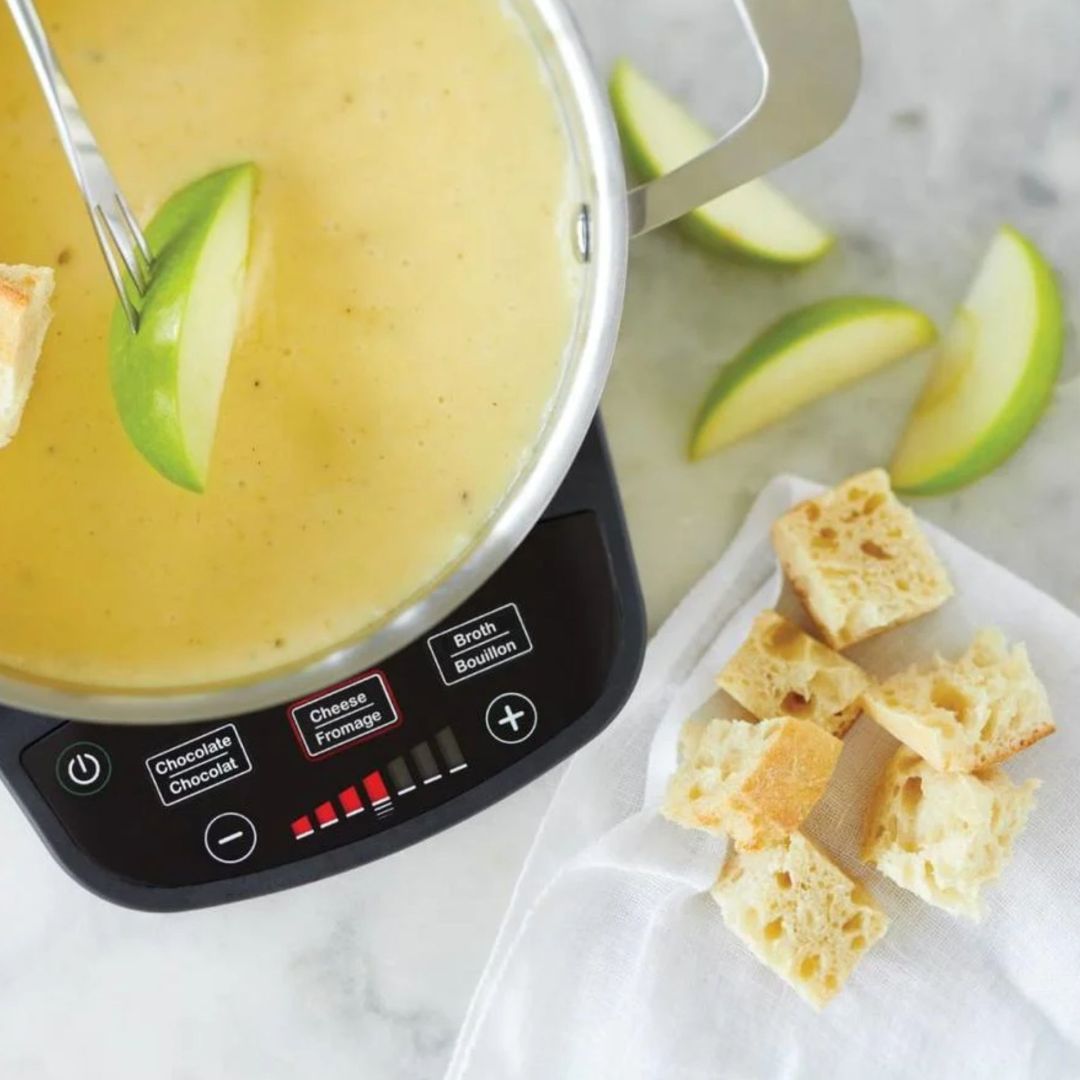 Ensemble à fondue électrique en acier inoxydable