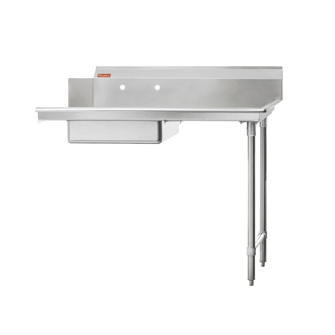 Table à vaisselle souillée 30" x 36" à droite du lave-vaisselle