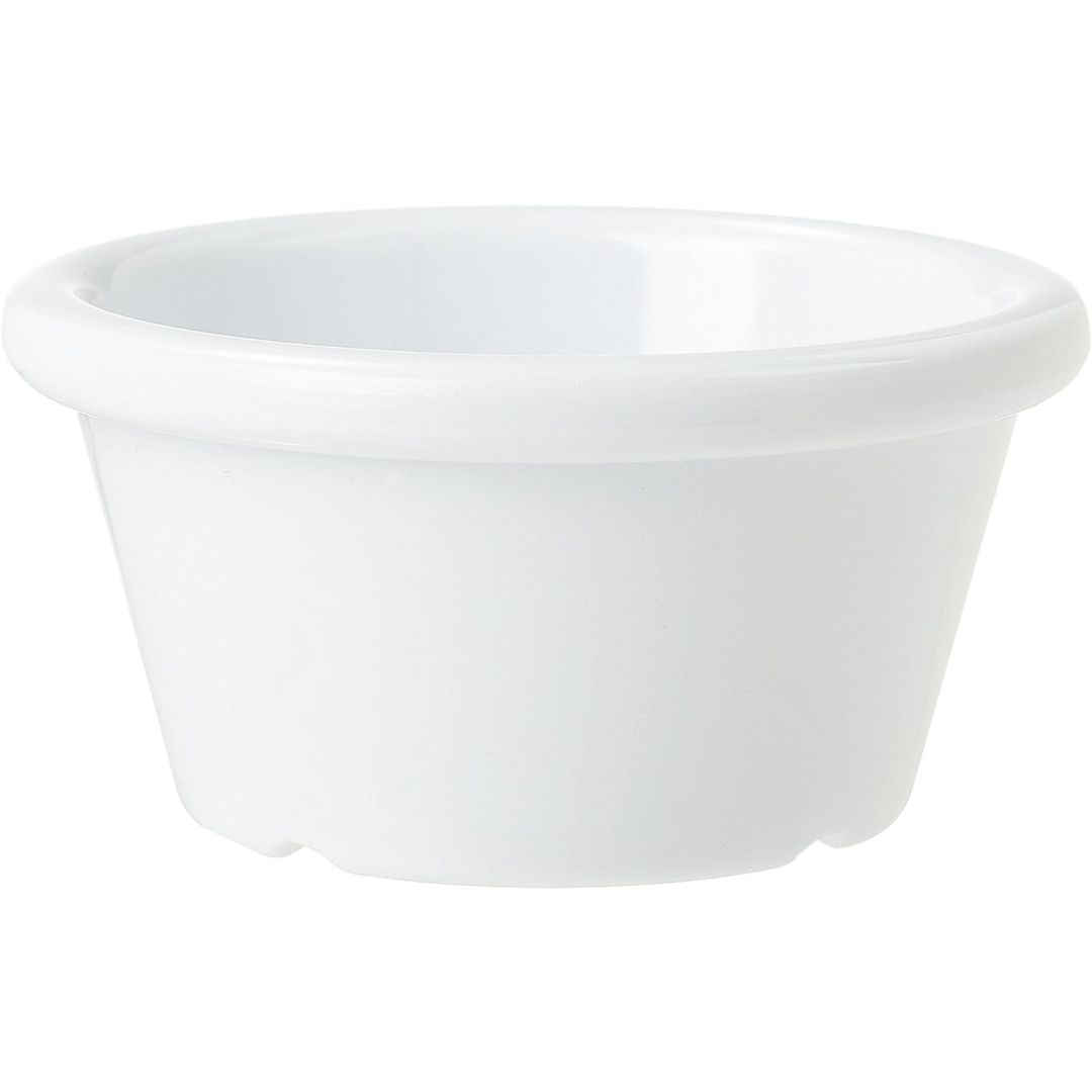 Récipient à condiment en mélamine 2 oz - Blanc