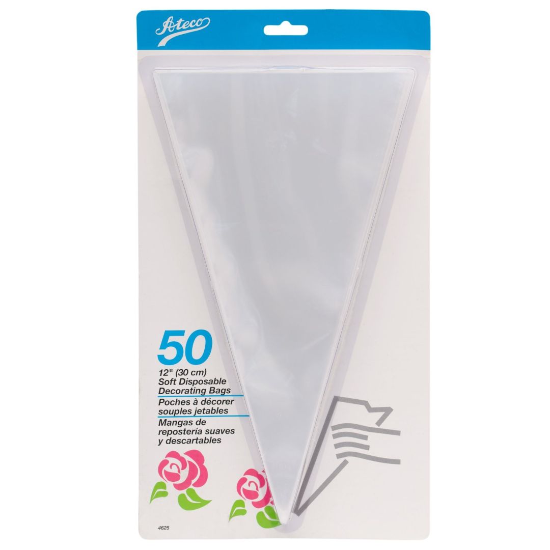 Poches à pâtisserie en plastique jetables 12" - 50 poches