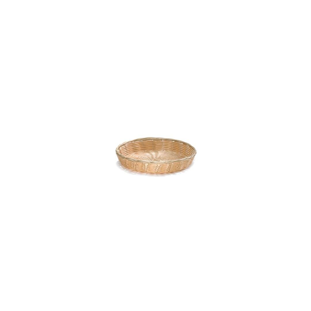 10" x 1.5" Round Polypropylene Basket - Natural