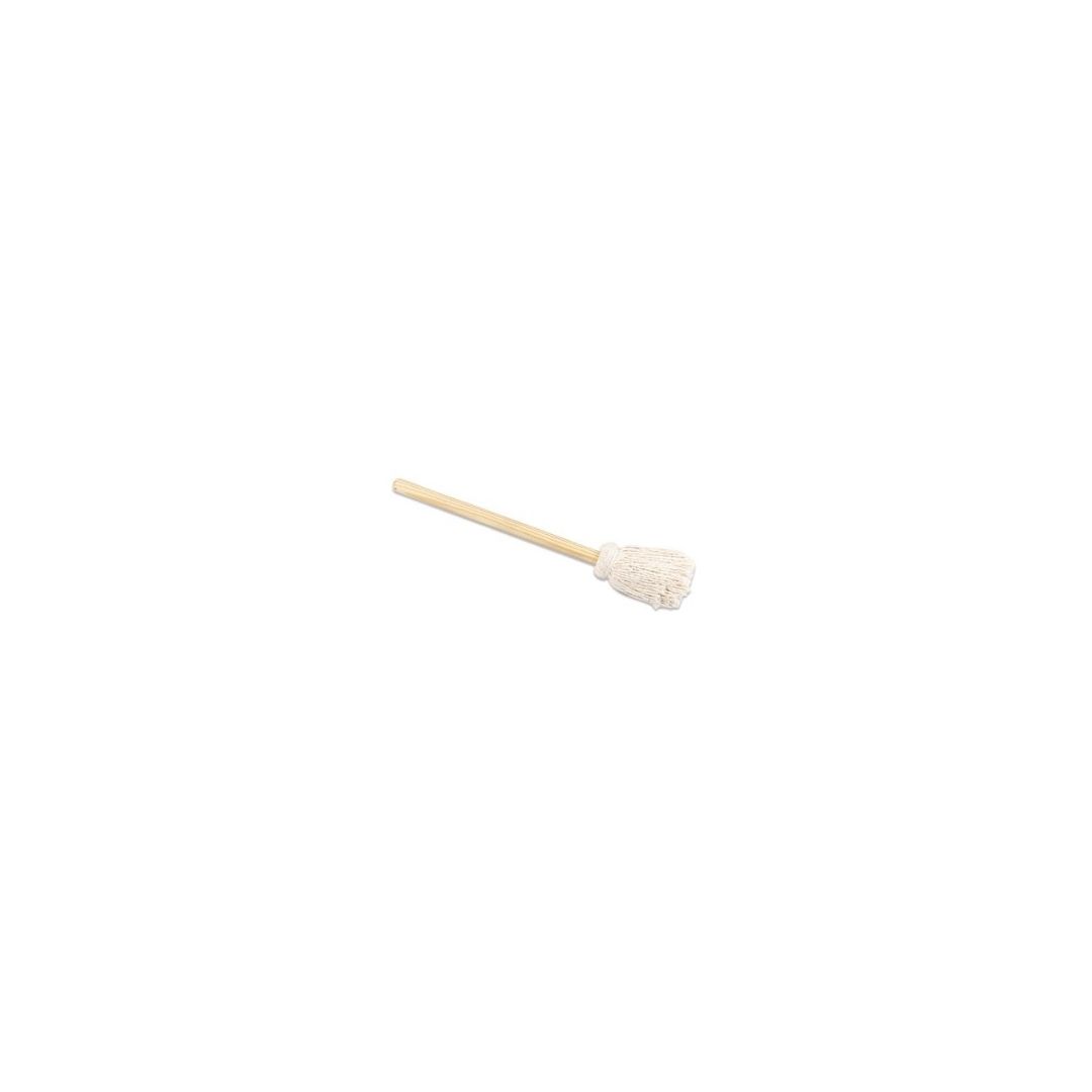Lavette en coton avec manche en bois