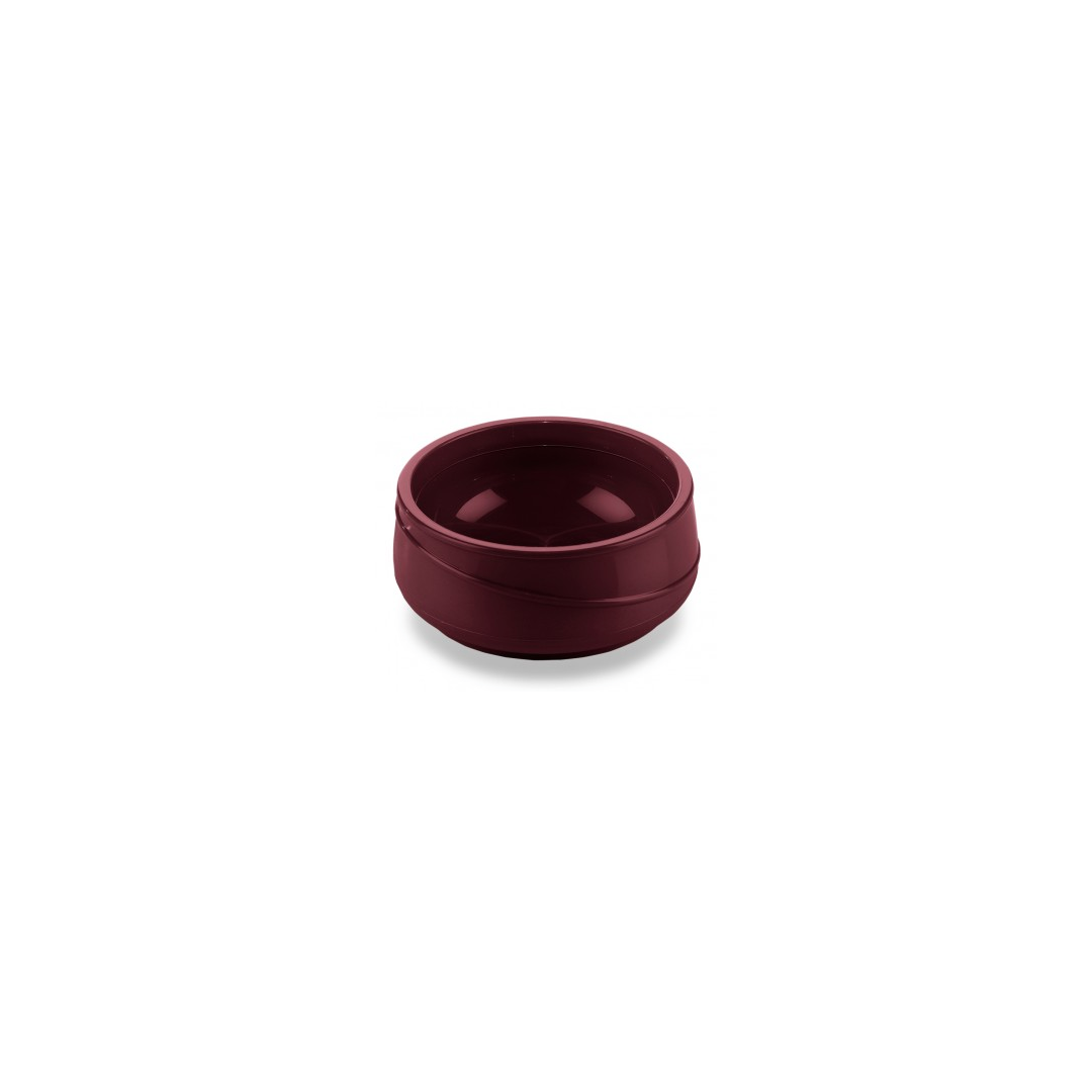 Bols en plastique isolants Allure 8 oz - Bourgogne (caisse de 48)