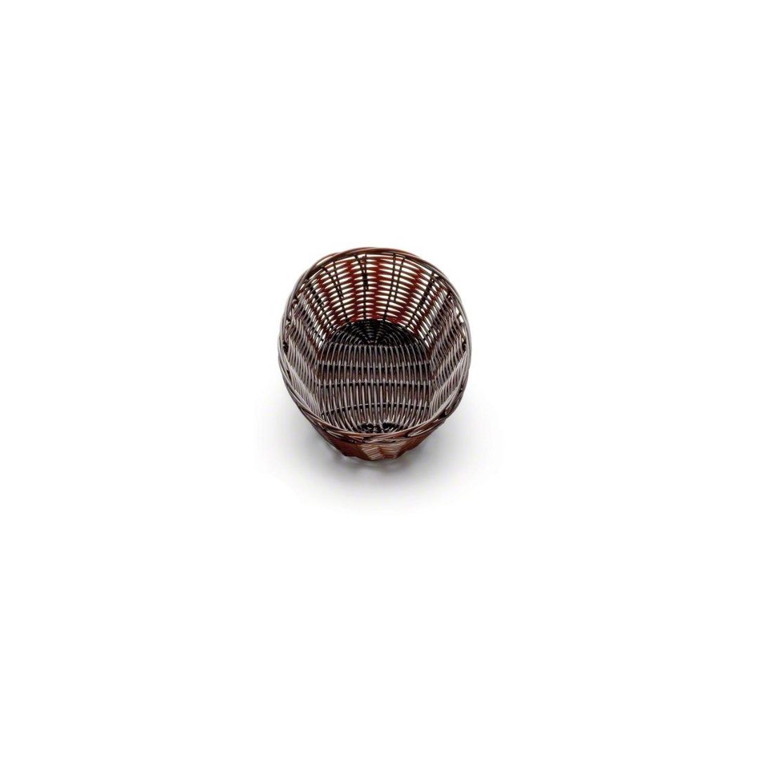 Panier en polypropylène ovale 9" x 6" - Brun
