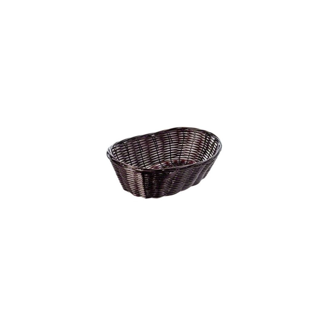 Panier en polypropylène ovale 10" x 6,5" - Brun