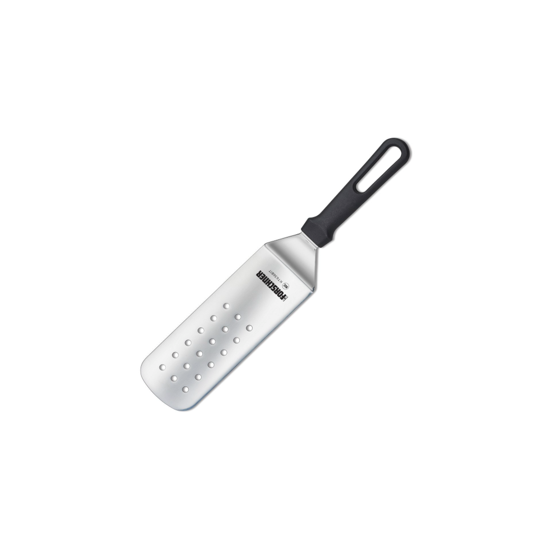 Spatule à tourner perforée en acier inoxydable 8" x 3"