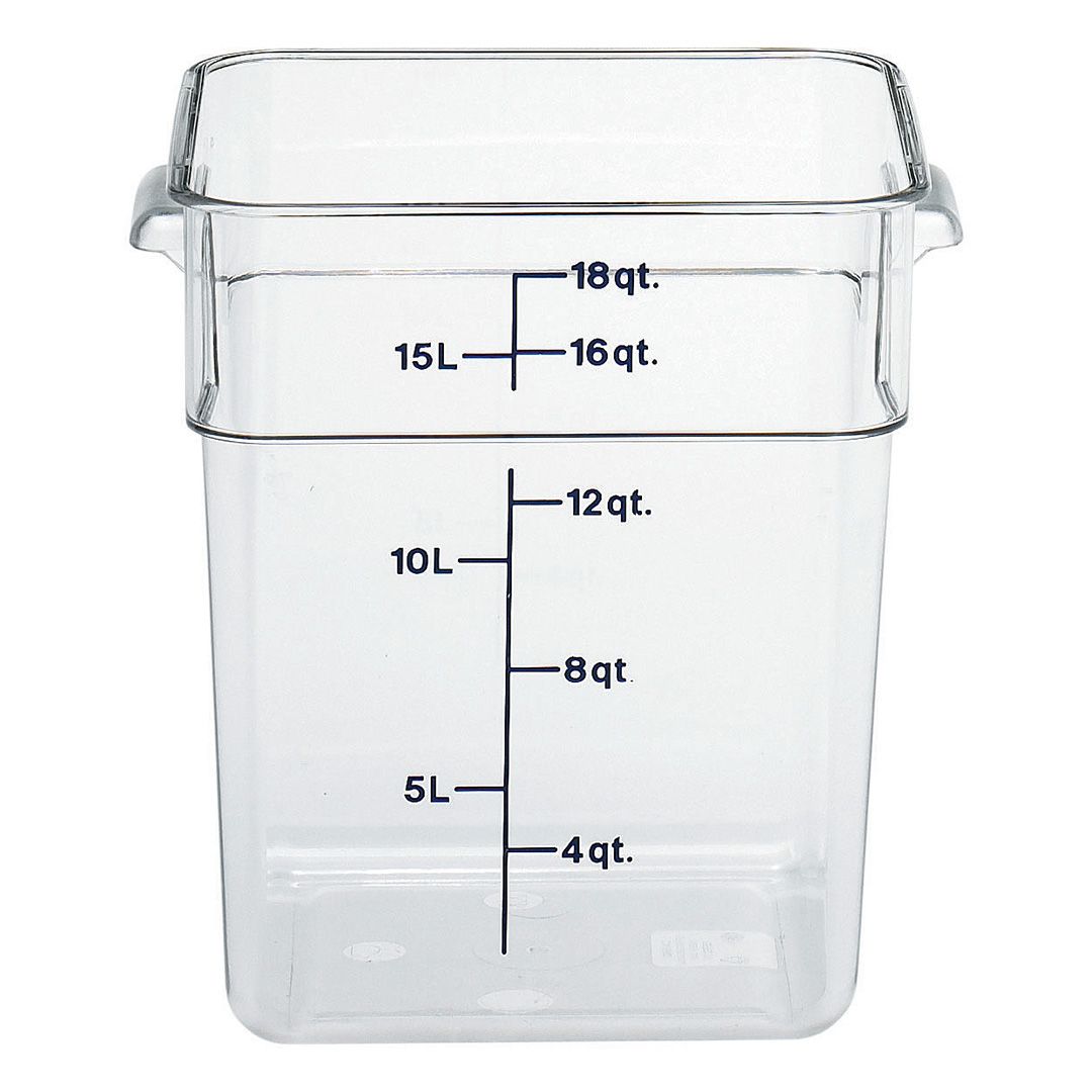 Récipient gradué carré 17,2 L - Transparent
