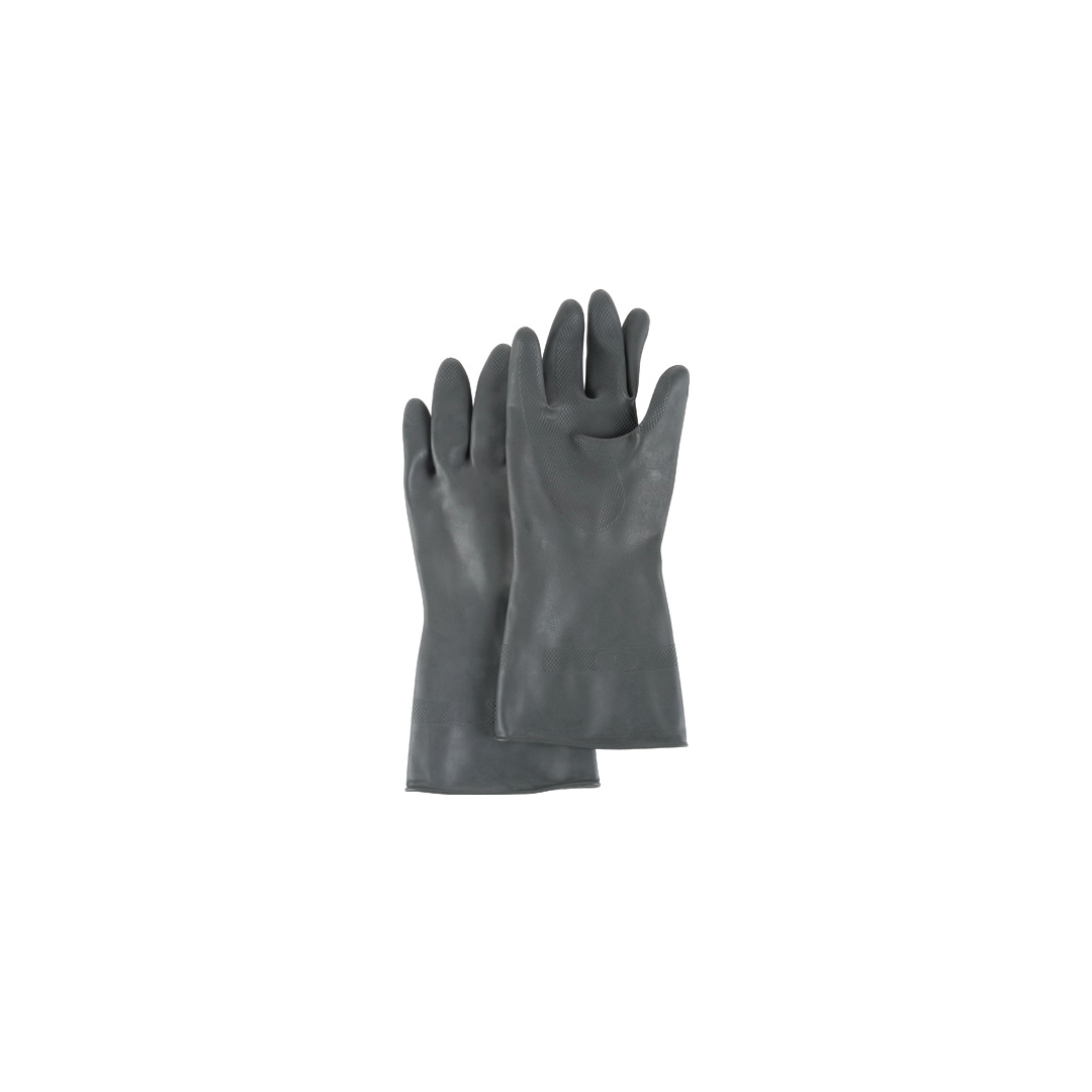 12" Rubber Latex Glove - Black
