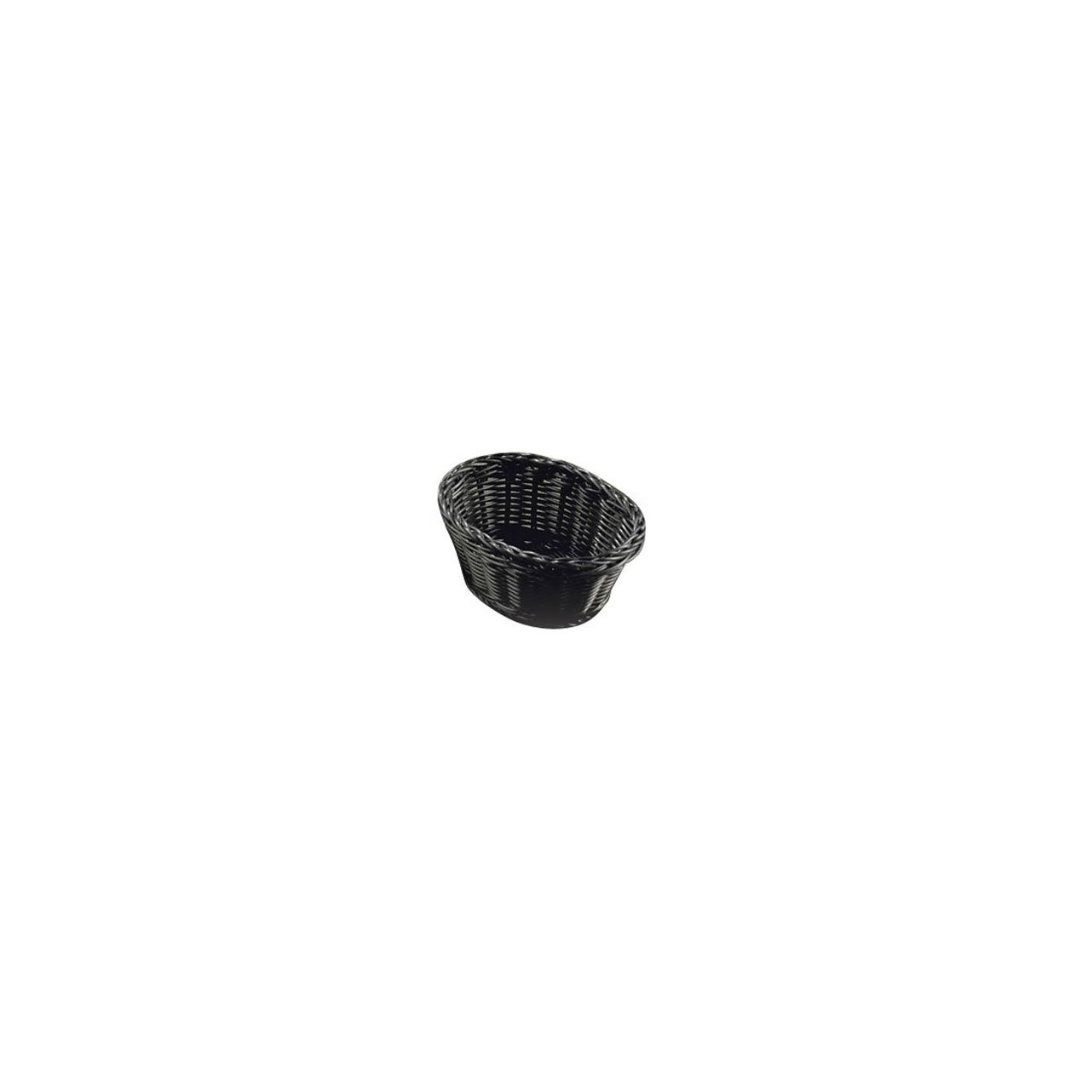 Panier en polypropylène ovale 9" x 6" - Noir