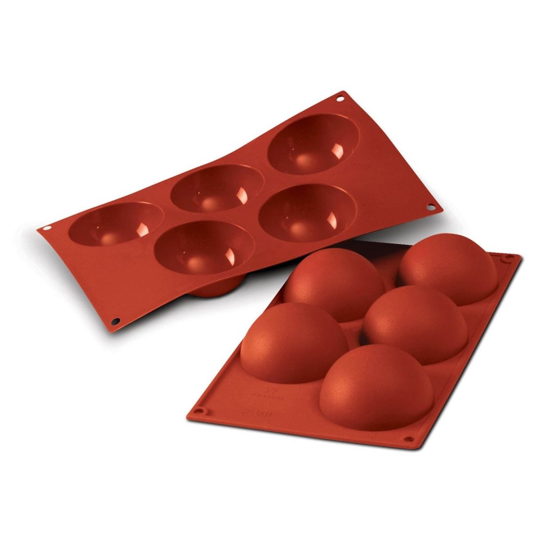 Moule en silicone à cinq cavités - Semisfera 120 ml