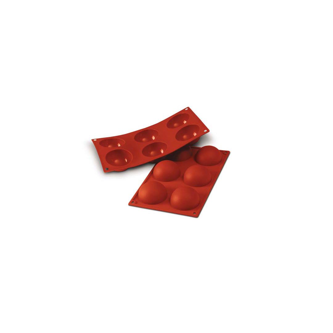 Moule en silicone à six cavités - Semisfera 80 ml