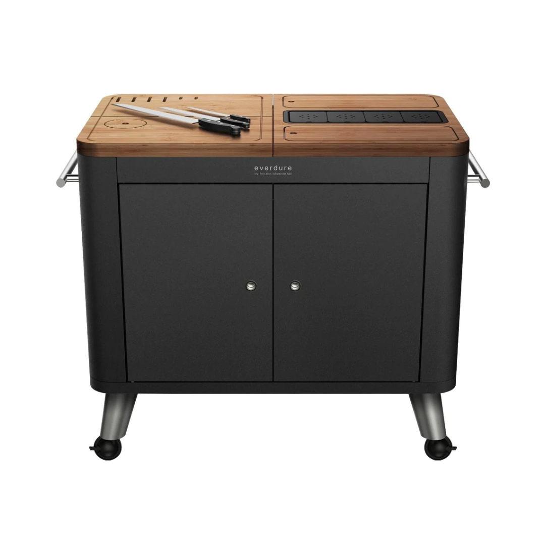 Ilot de cuisine mobile intérieur/extérieur – Noir 