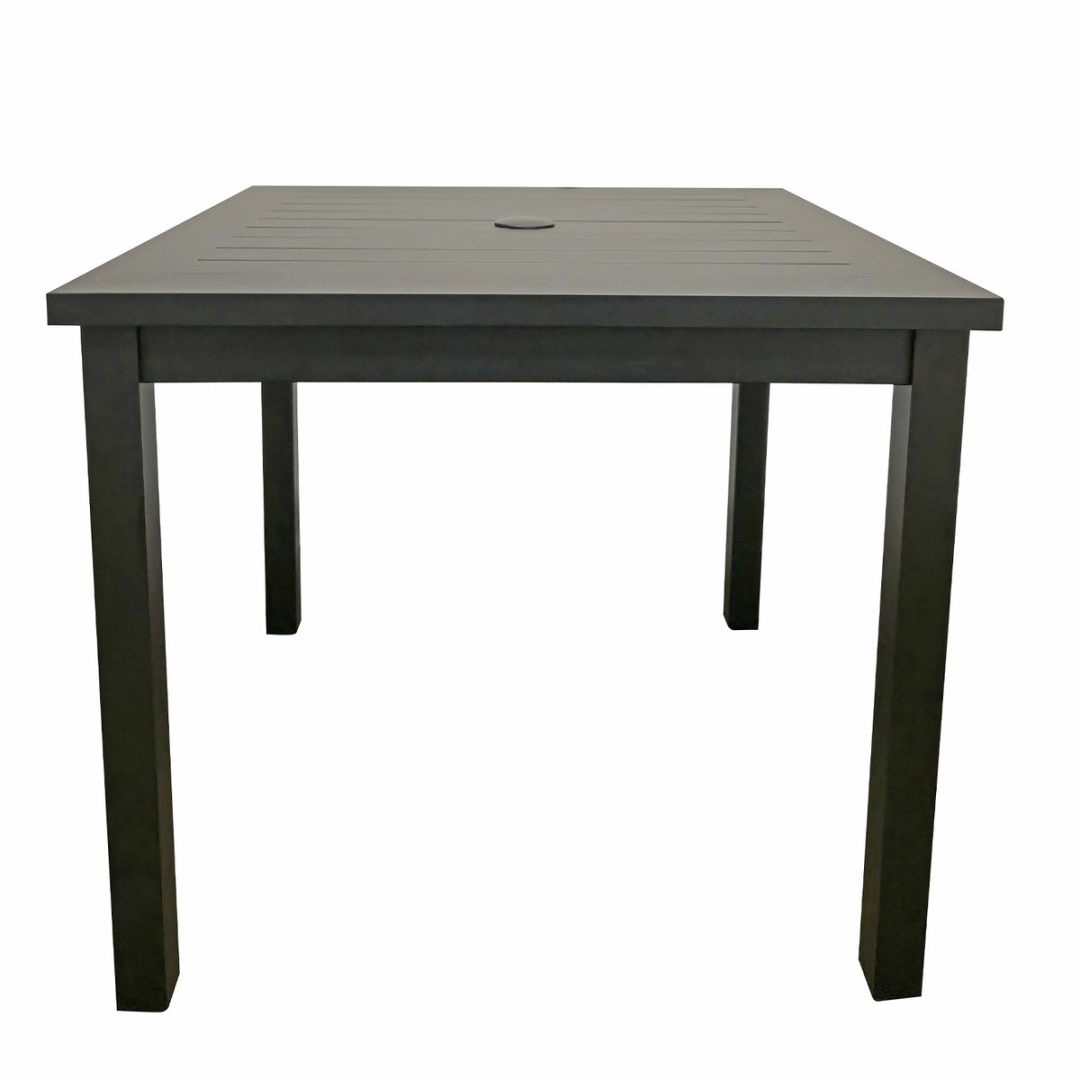 Table carrée en aluminium Sigma 34" - Noir Volcanique