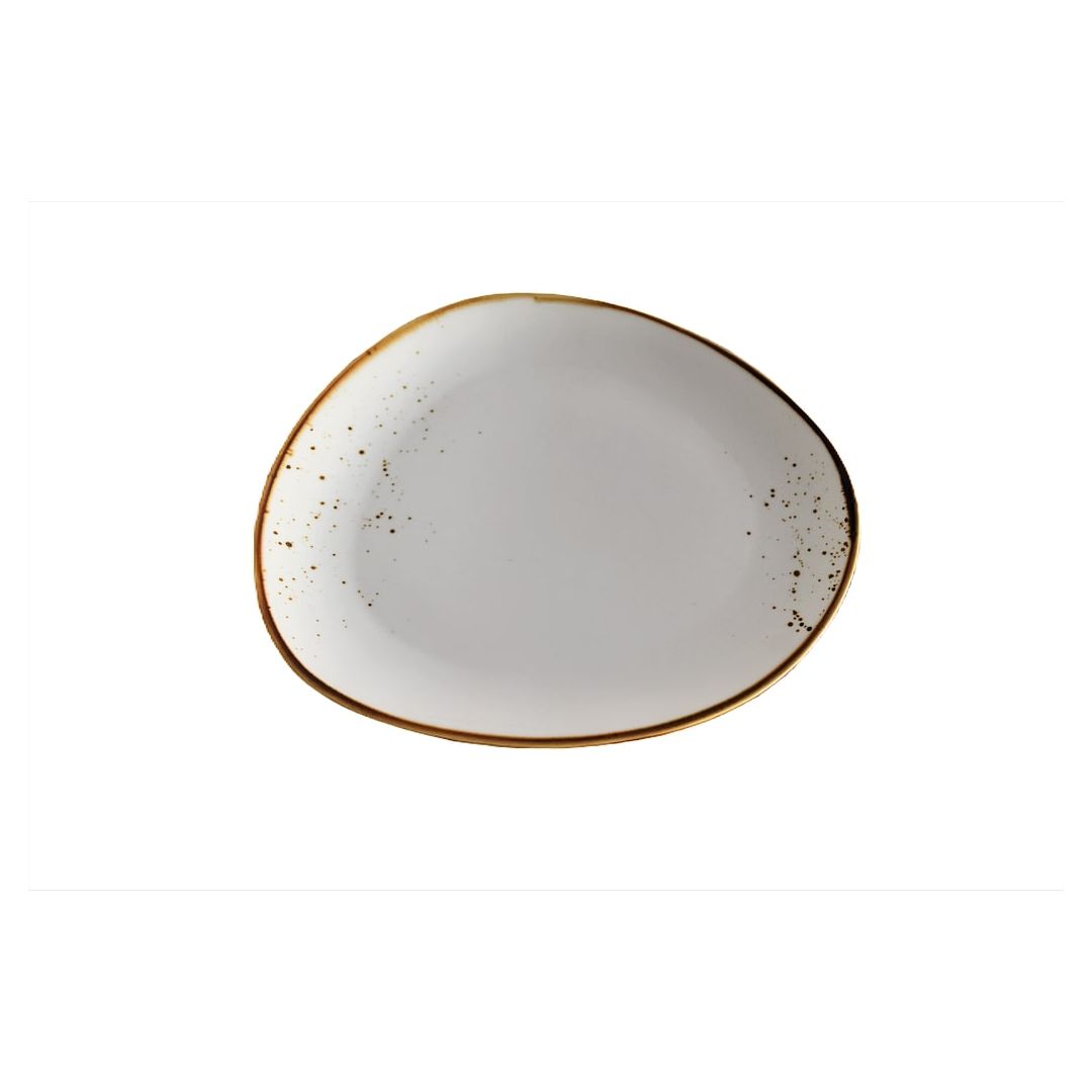 Assiette triangulaire 10,25" DAP - Blanc
