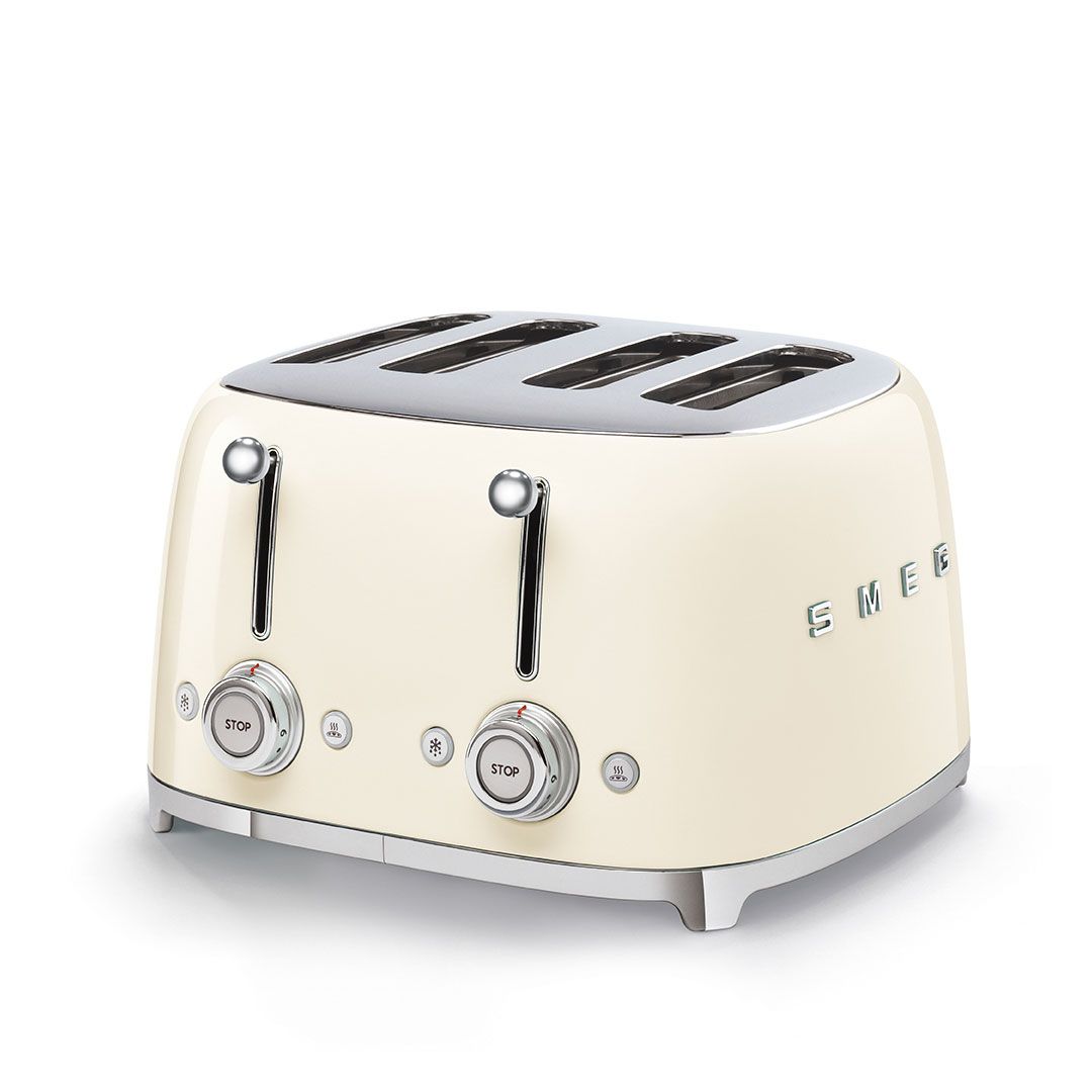 Grille-pain quatre tranches 1800W - Crème