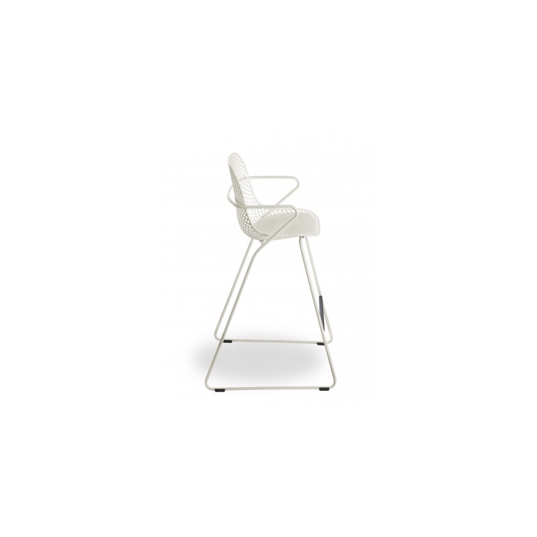 Chaise de bar en métal Ramatuelle '73 - Crème absolue