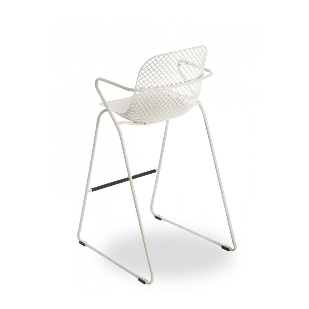 Chaise de bar en métal Ramatuelle '73 - Crème absolue