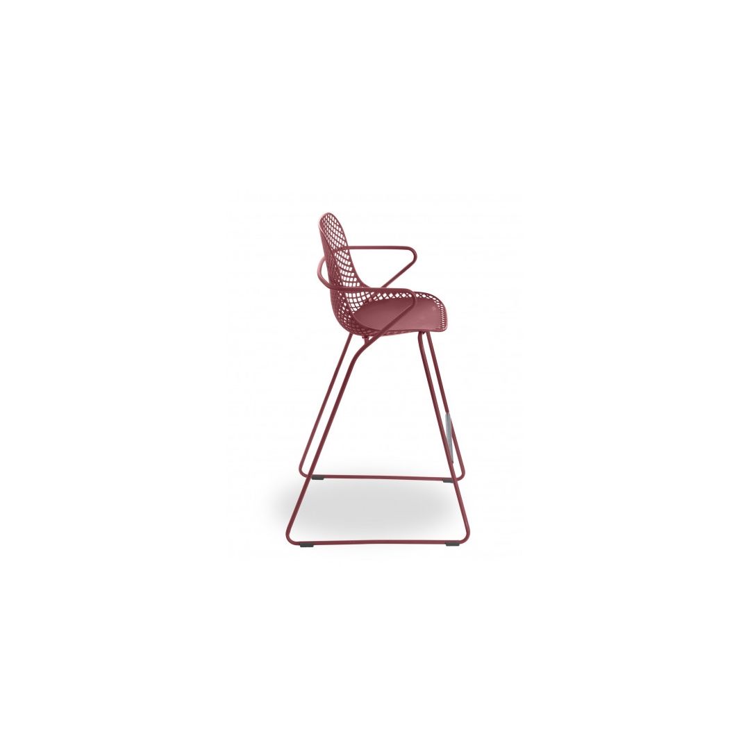 Ramatuelle '73 Metal Bar Chair - Bossa Nova Red