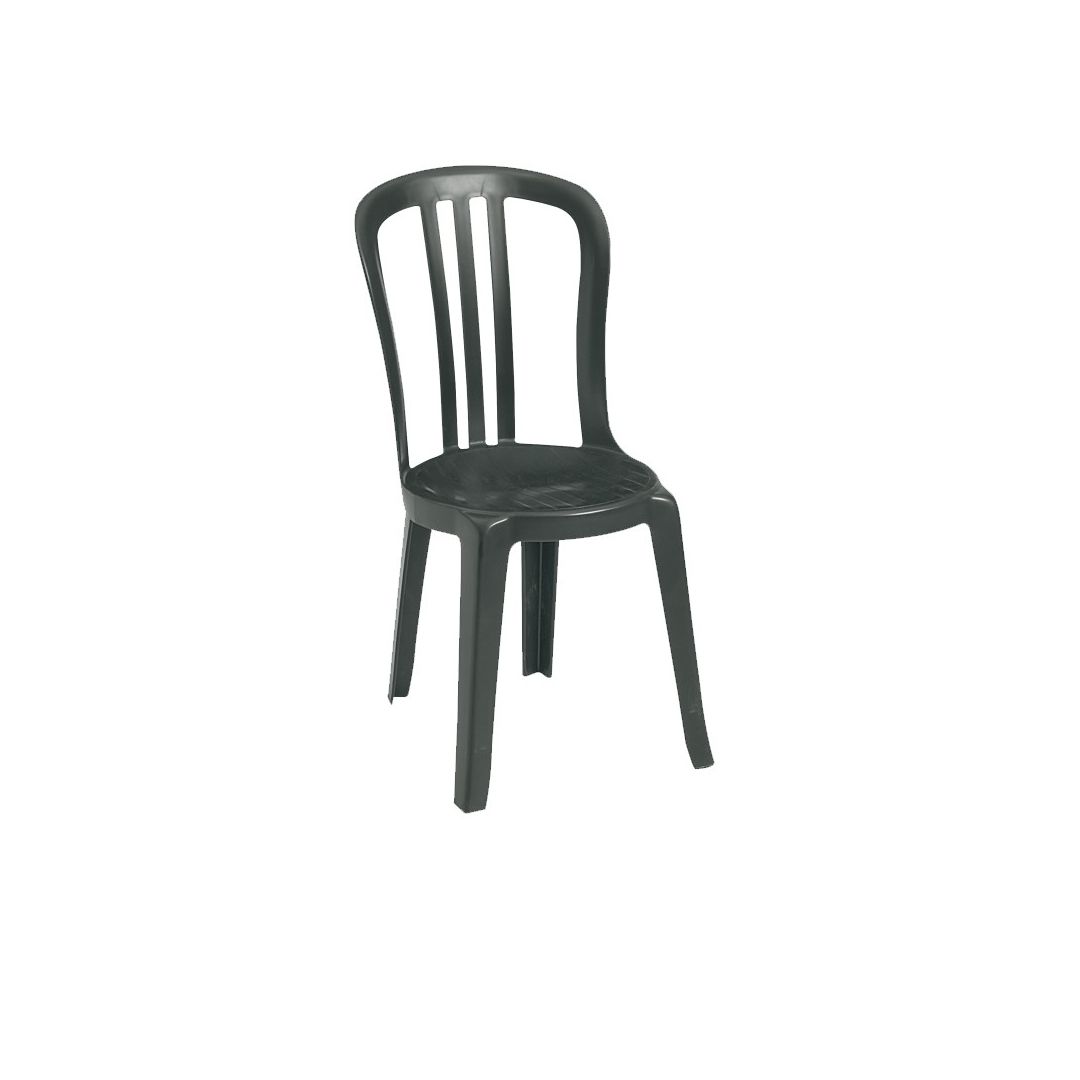 Chaise en résine Bistro Miami - Charbon