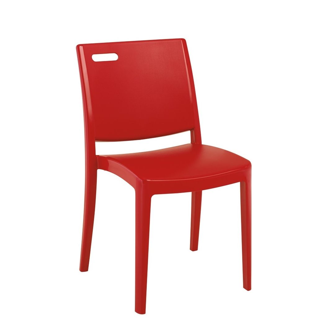 Chaise en résine Metro - Pomme rouge