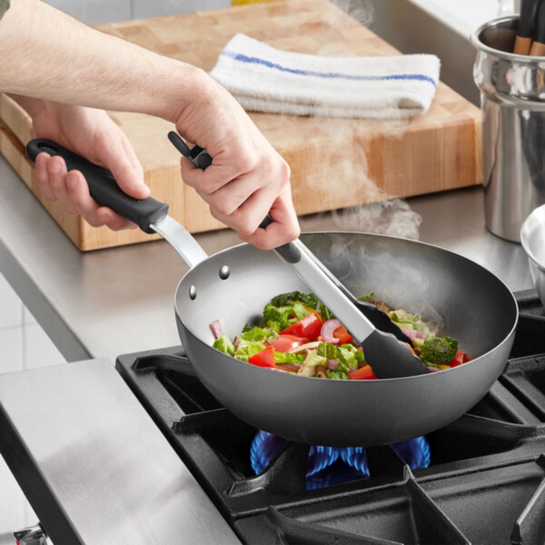 Wok en acier carbone - 11''
