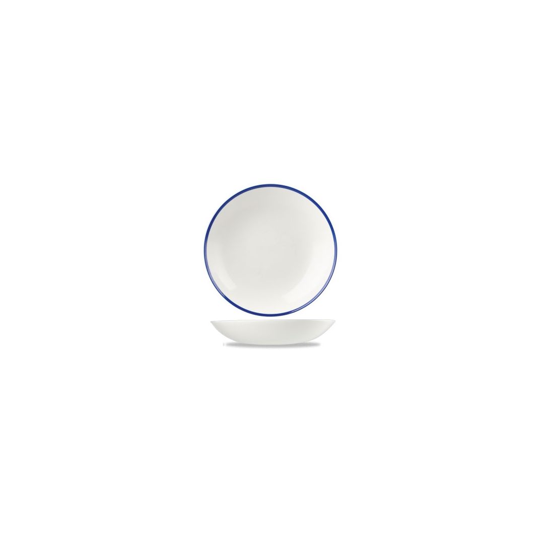 Assiette creuse ronde 9,75" - Retro Blue
