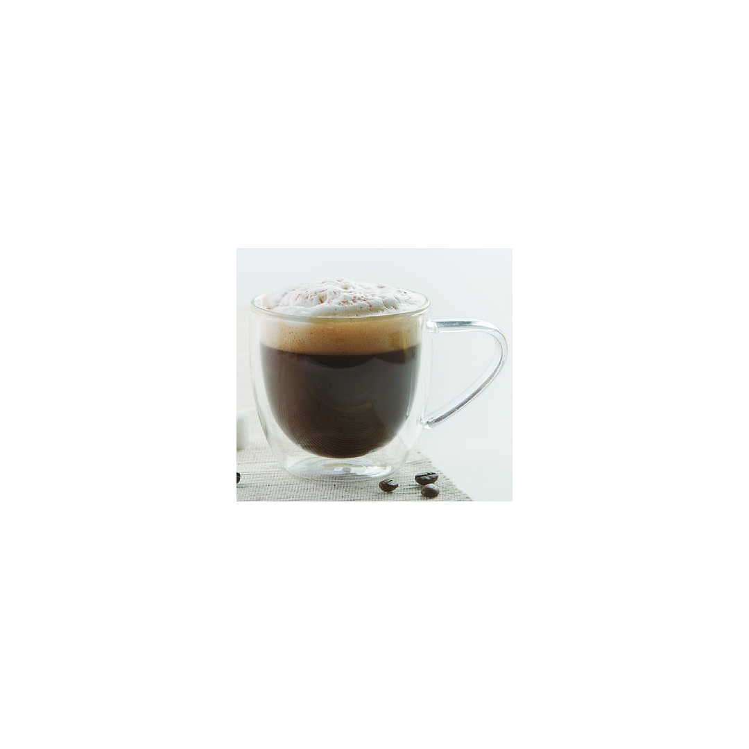 Ensemble de deux tasses en verre à double paroi 7,6 oz