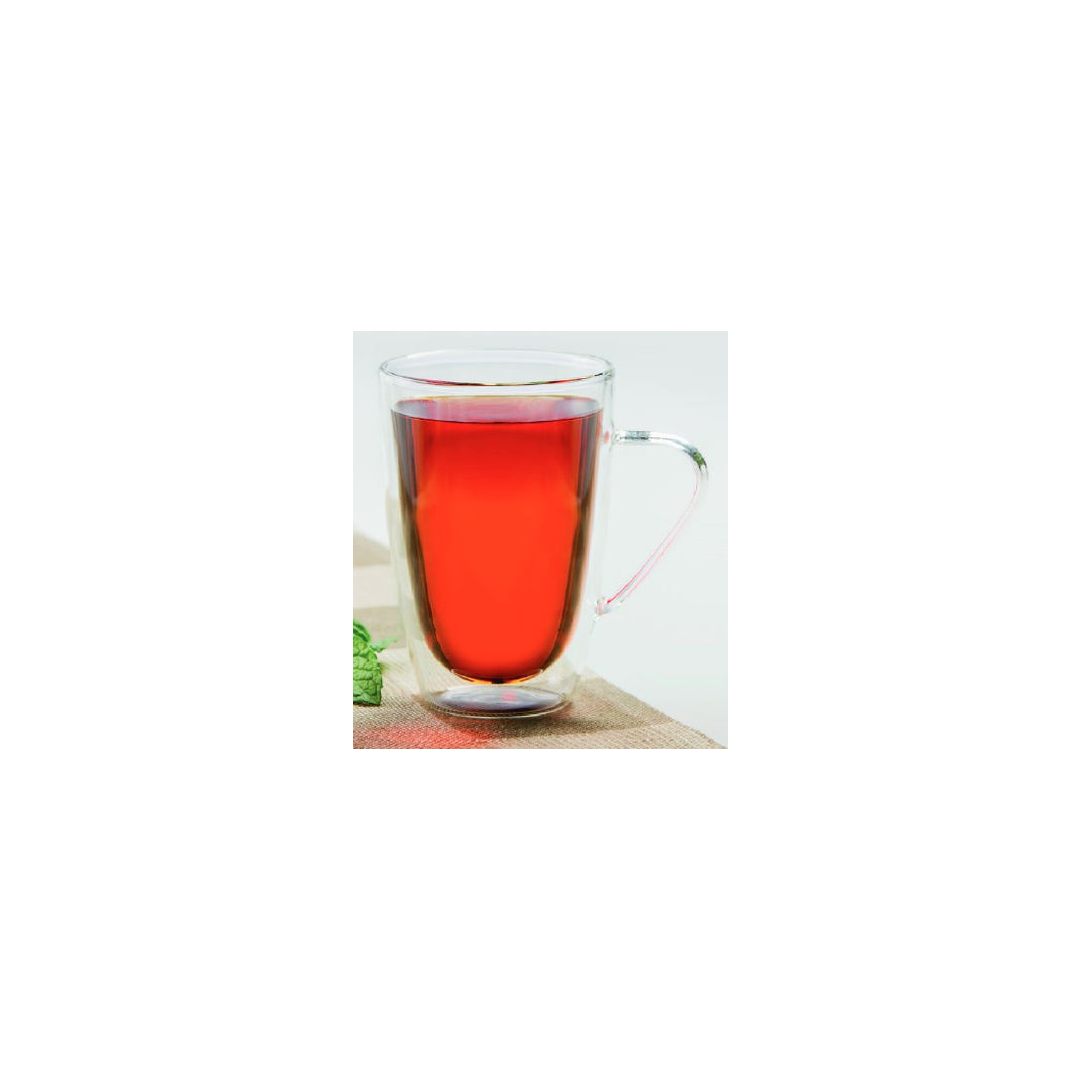 Ensemble de deux mugs en verre à double paroi 11,8 oz