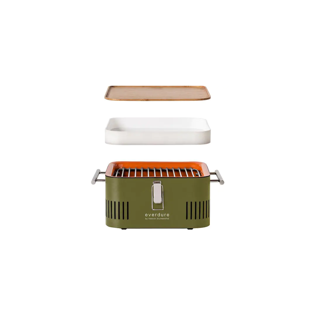 BBQ au charbon cube portatif – Kaki