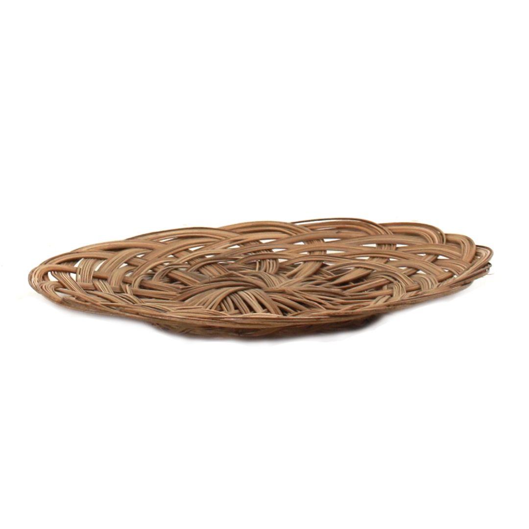 Plateau en feuille de coco rond 12" - Naturel