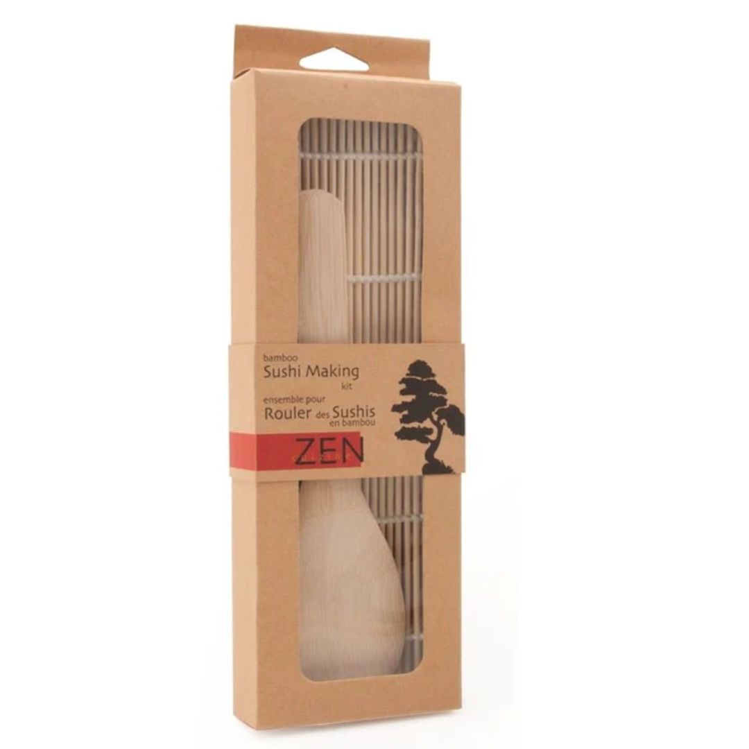 Bamboo Sushi Mat and Rice Paddle Set