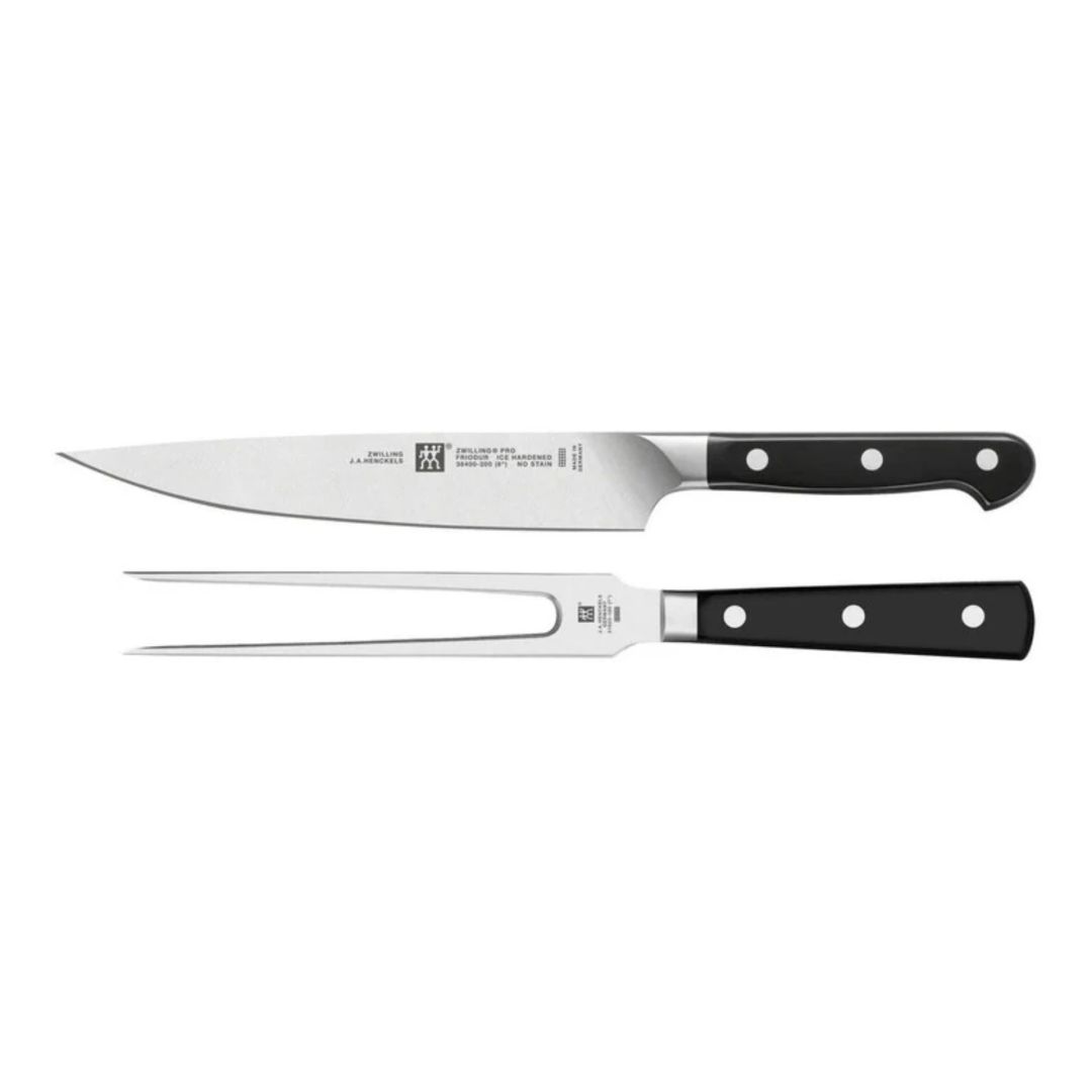 Ensemble 2 pièces pro couteau et fourchette à viande
