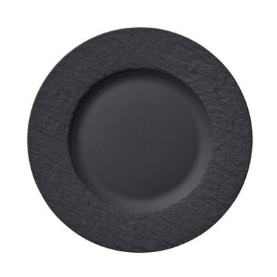 Assiette ronde 8,5" - Manufacture Rock gris-noir