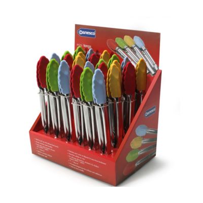 Mini Tongs with Silicone Ends - Assorted Colors