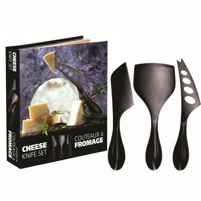 Ensemble de couteaux à fromage 3 morceaux - Noir