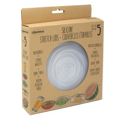 Set of Five Silicone Reusable Lids