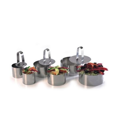 Nine-Piece Round Stainless Steel Cutter and Pusher Set
